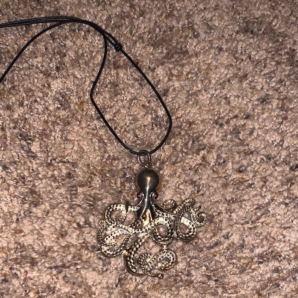 Silver Octopus Pendant Necklace